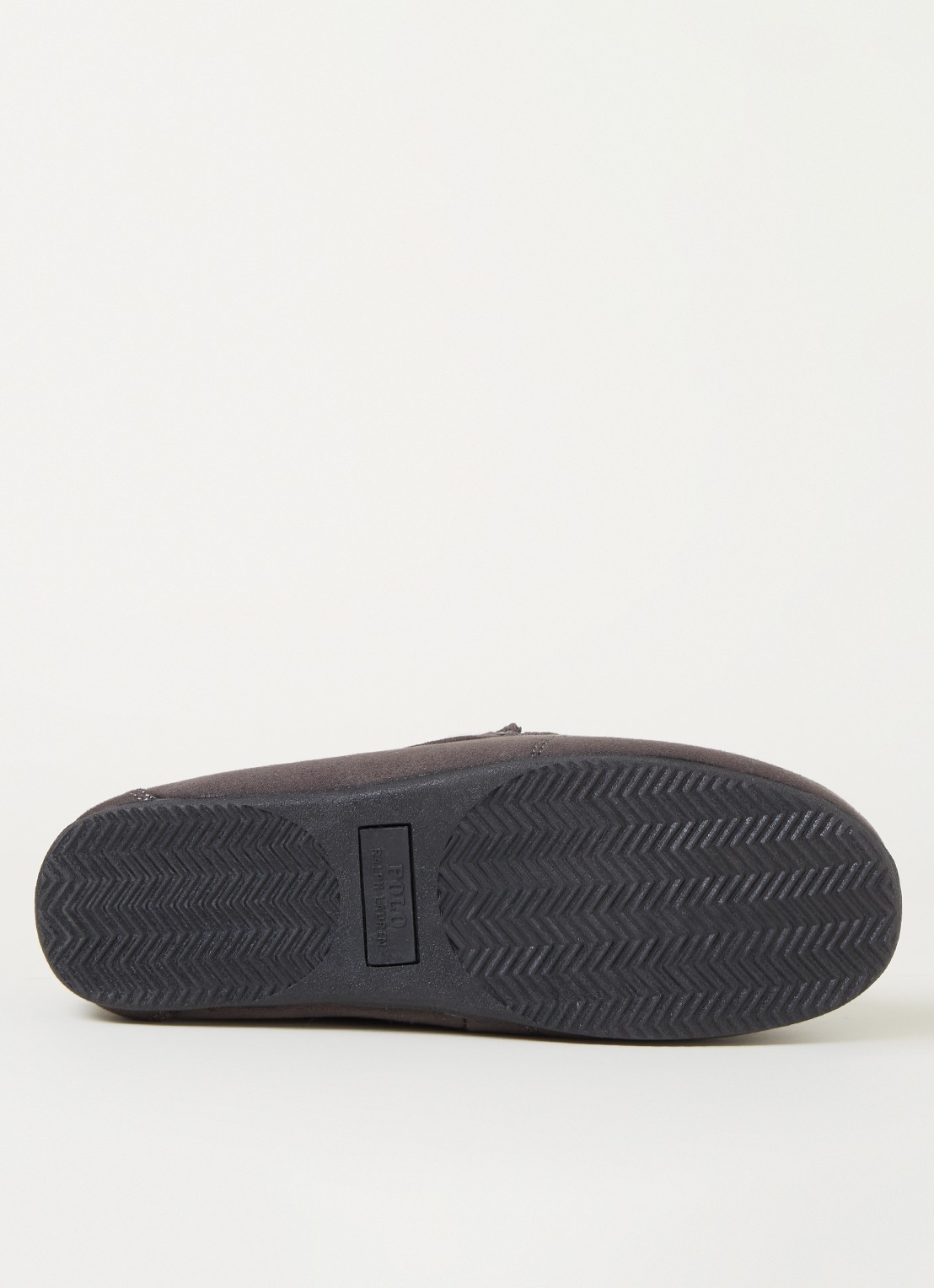 Ralph Lauren Declan pantoffel met logoborduring  - detail 4 bronsgroen