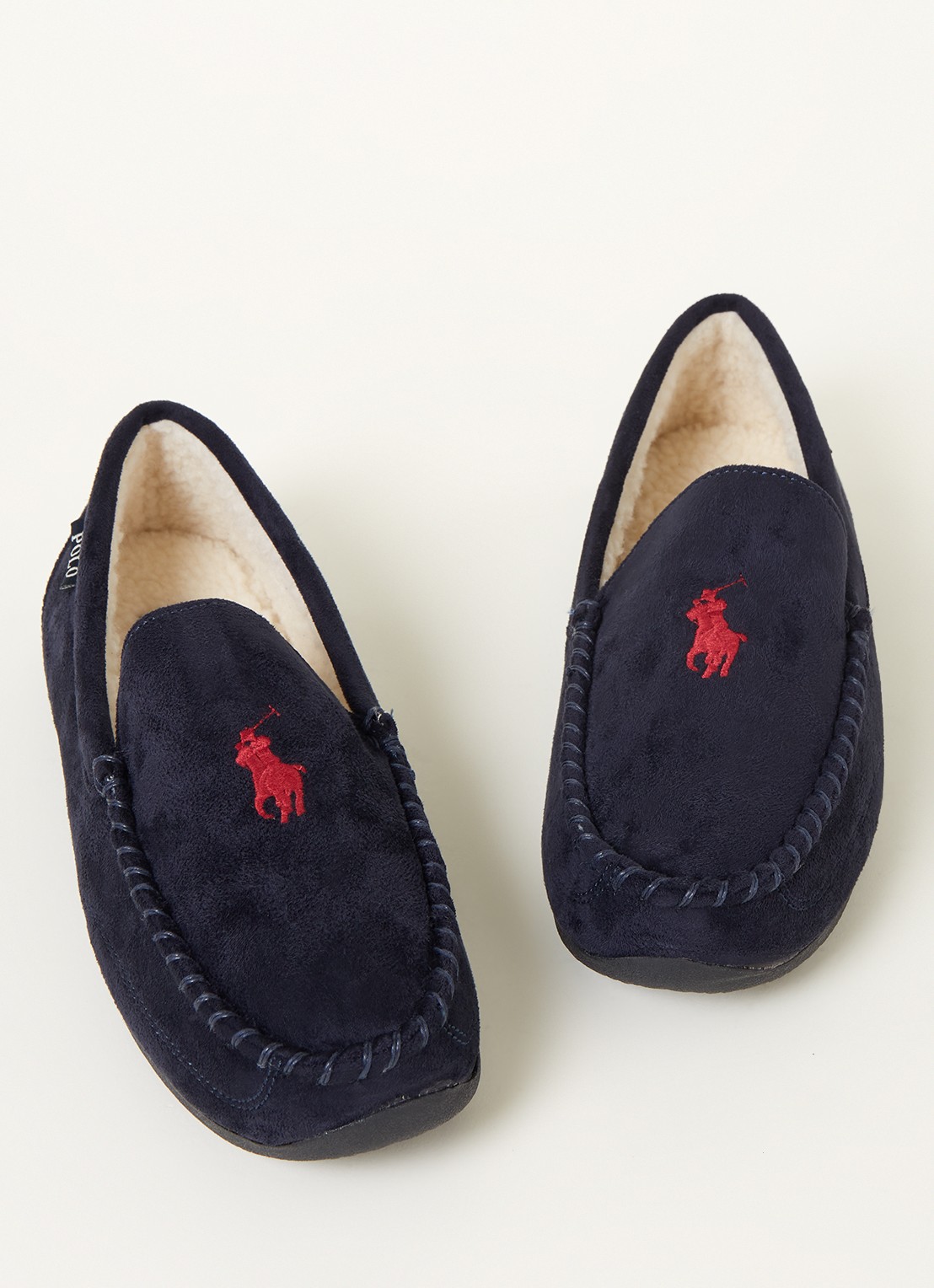 Ralph Lauren Declan pantoffel met logoborduring  - detail 2 indigo