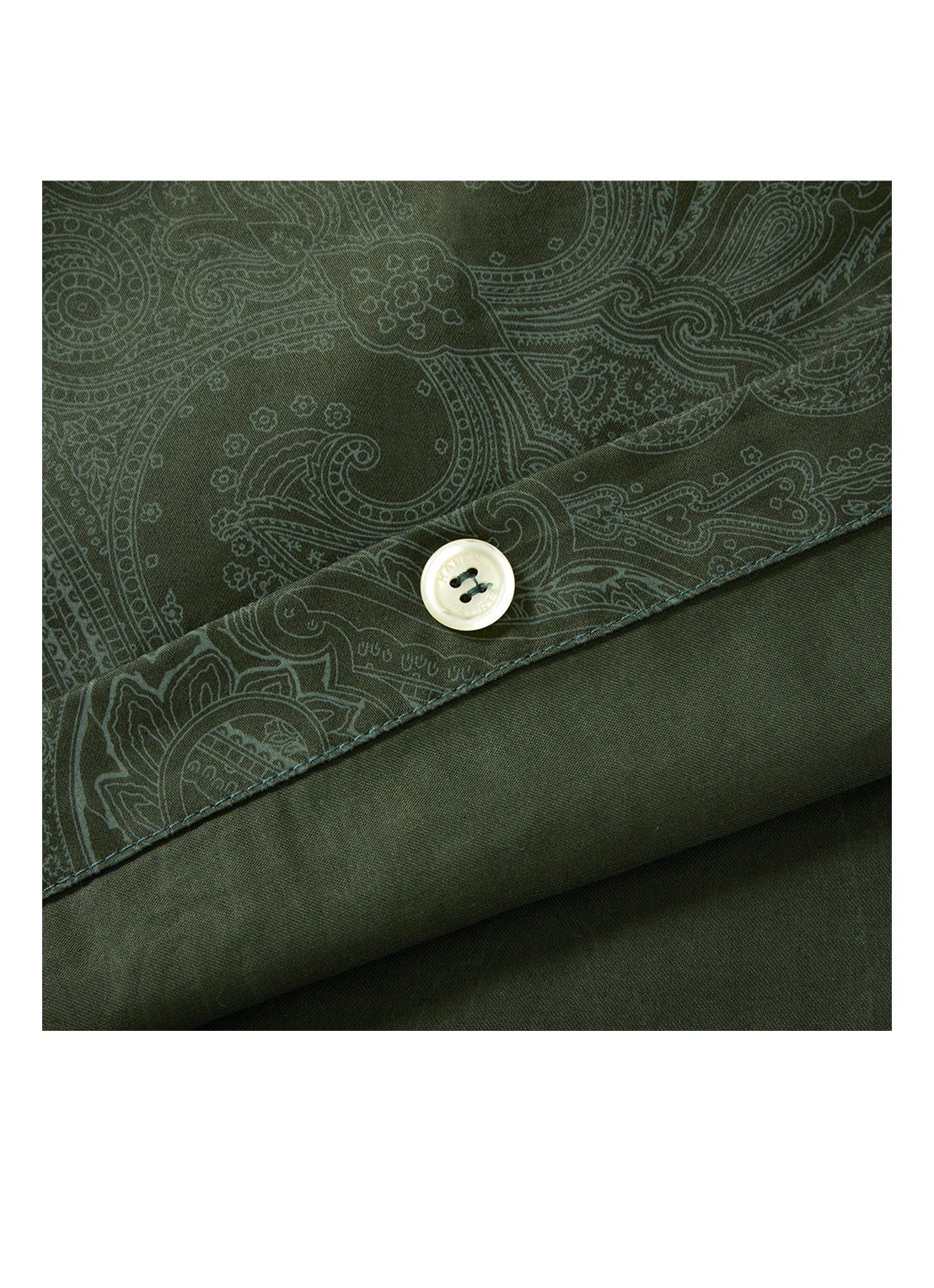 Ralph Lauren Doncaster dekbedovertrek van katoensatijn 120TC - exclusief kussenslopen - detail 8 donkergroen