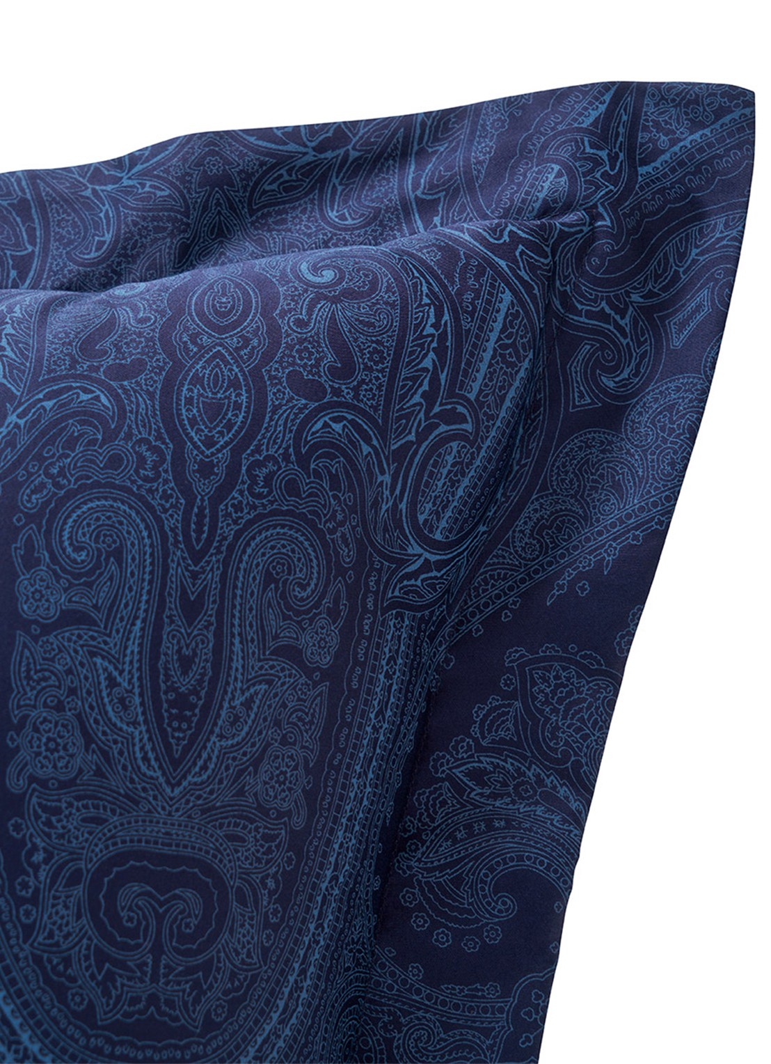Ralph Lauren Doncaster Ruffle kussensloop van katoensatijn  - voorkant 5 donkerblauw
