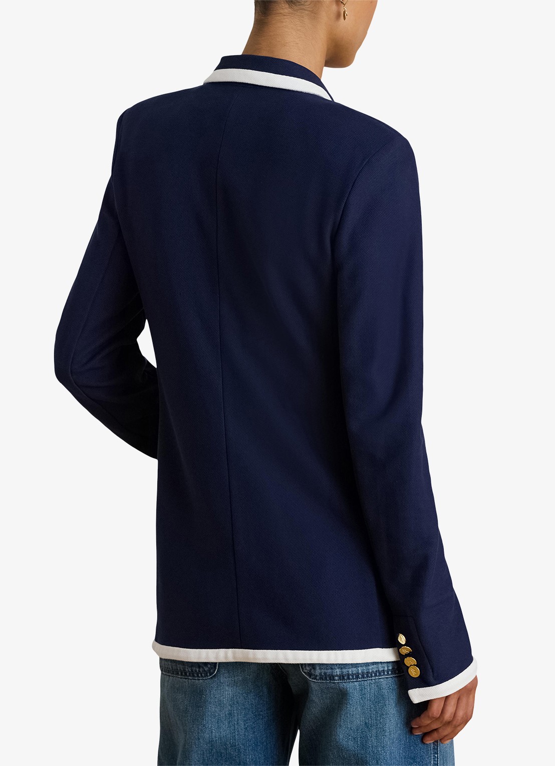 Ralph Lauren Double-breasted blazer met klepzakken - achterkant refined navy / donkerblauw