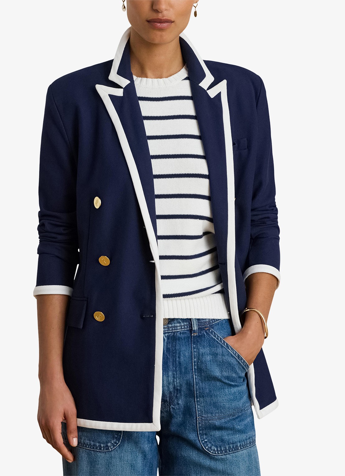 Ralph Lauren Double-breasted blazer met klepzakken - detail 2 refined navy / donkerblauw
