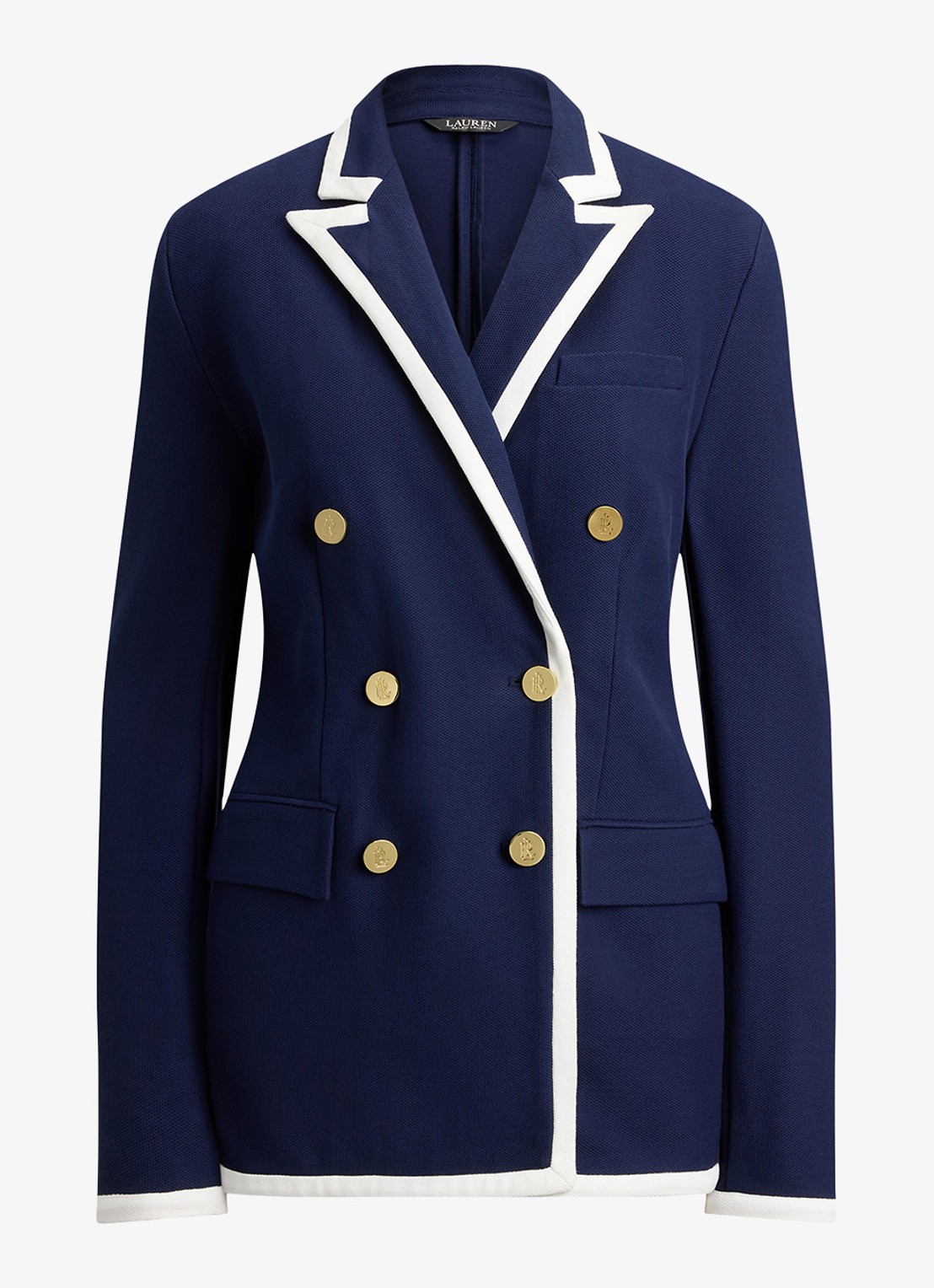 Ralph Lauren Double-breasted blazer met klepzakken - voorkant 3 refined navy / donkerblauw