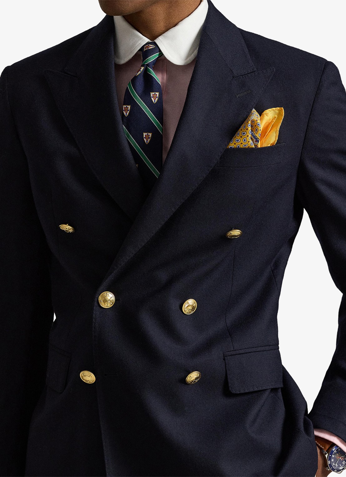 Ralph Lauren Double-breasted slim fit colbert met klepzakken - detail 2 navy-1241
