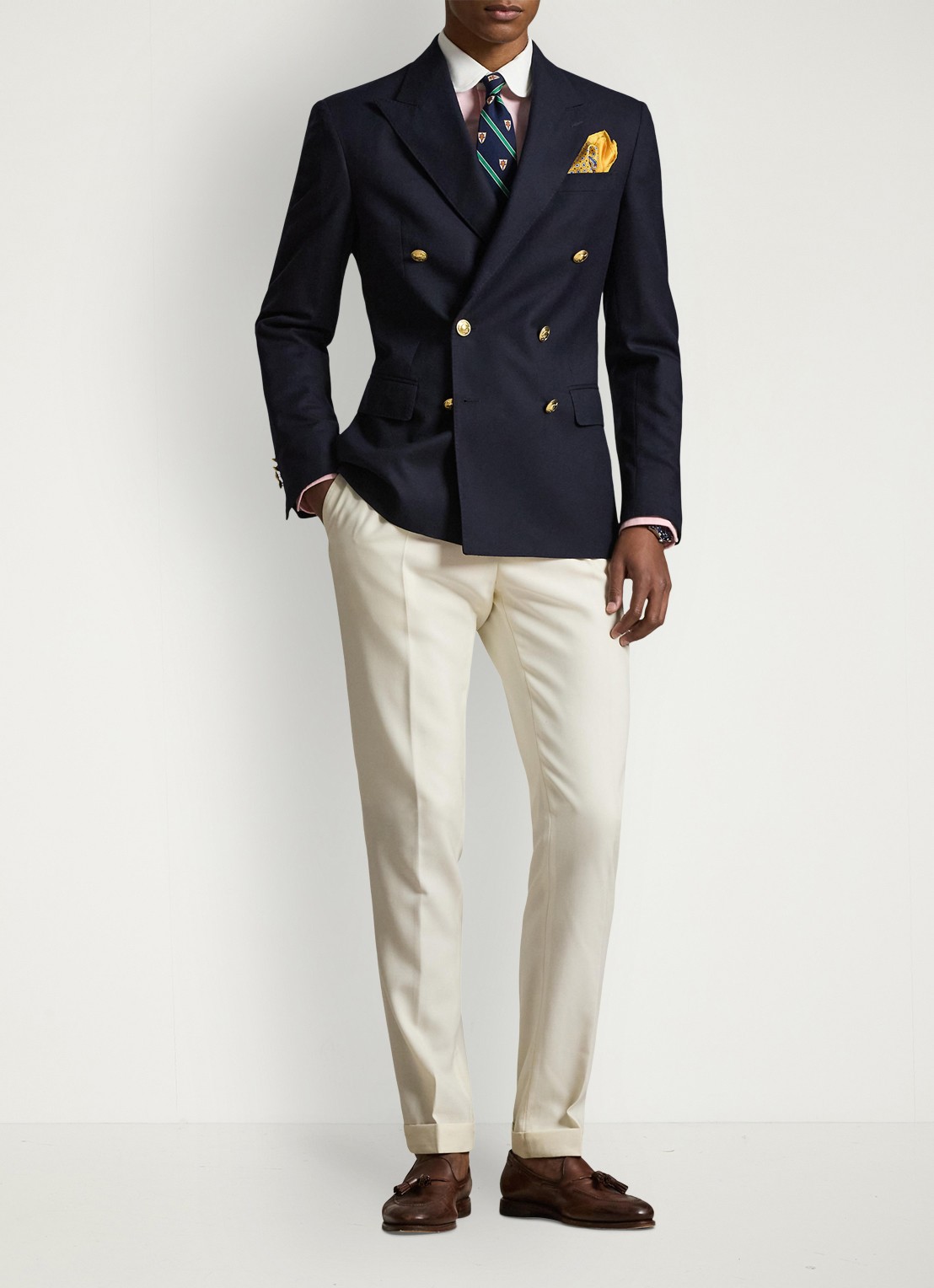 Ralph Lauren Double-breasted slim fit colbert met klepzakken - voorkant 5 navy-1241