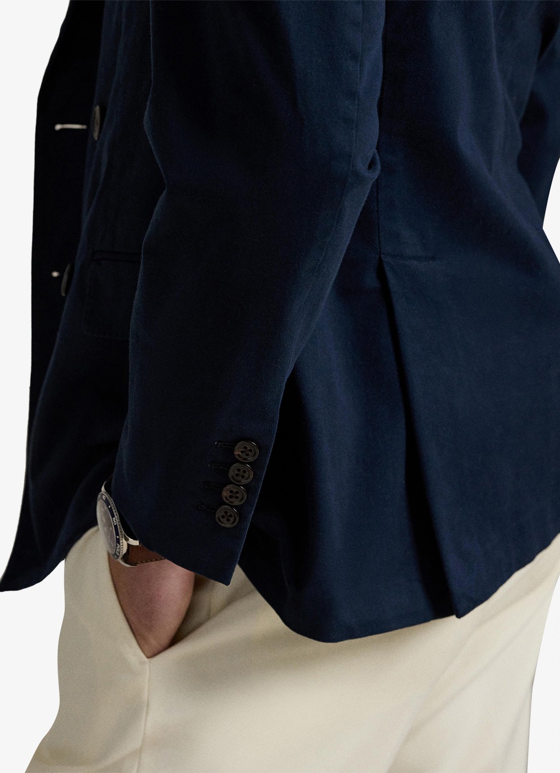 Ralph Lauren Double-breasted slim fit colbert met klepzakken - detail 6 bright navy / donkerblauw