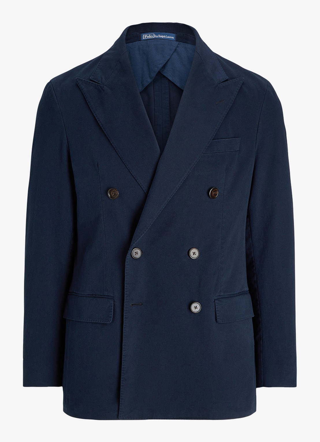 Ralph Lauren Double-breasted slim fit colbert met klepzakken - voorkant 2 bright navy / donkerblauw