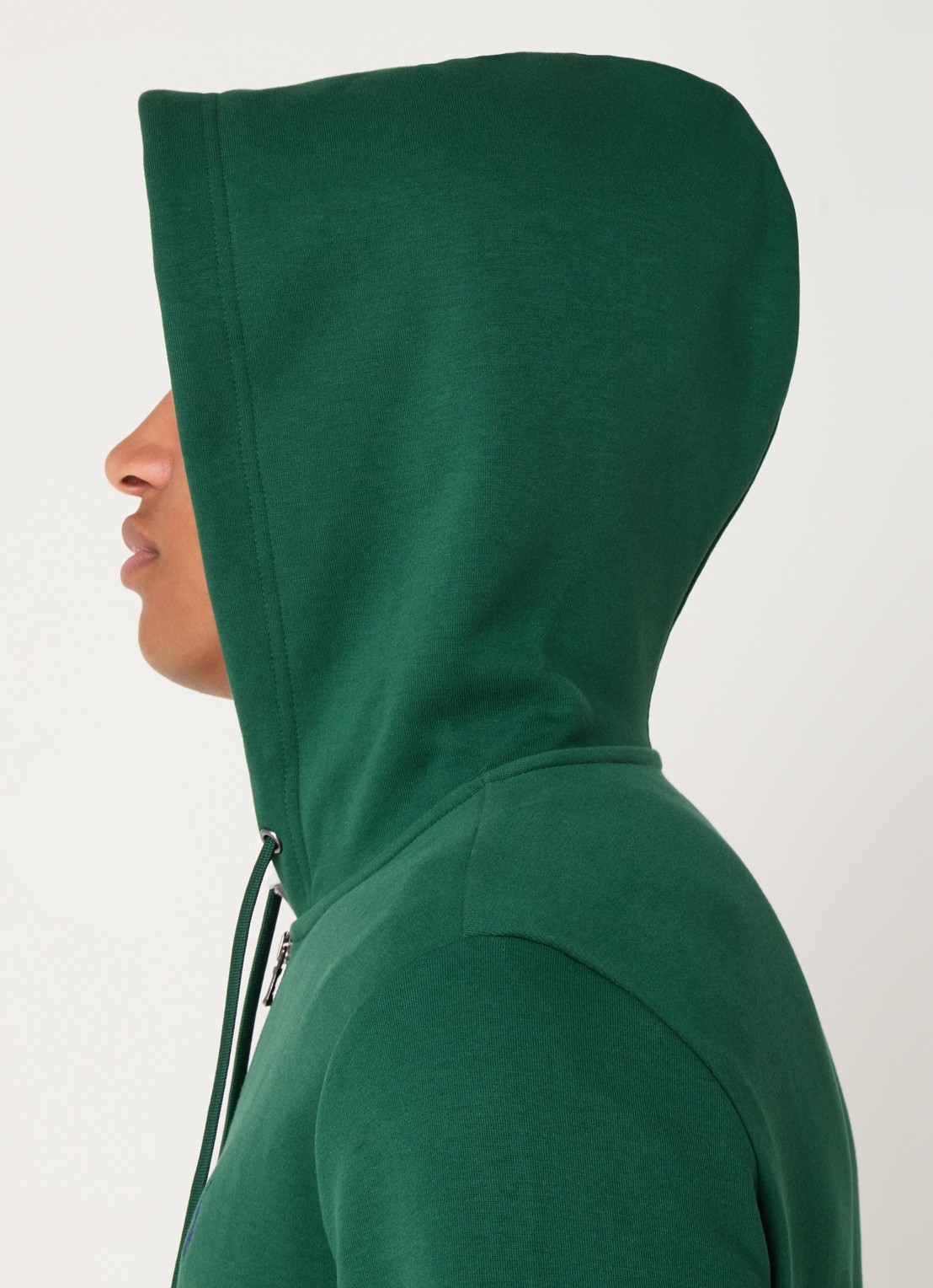 Ralph Lauren Double-knit hoodie met volledige rits - detail 4 vintage pine / donkergroen