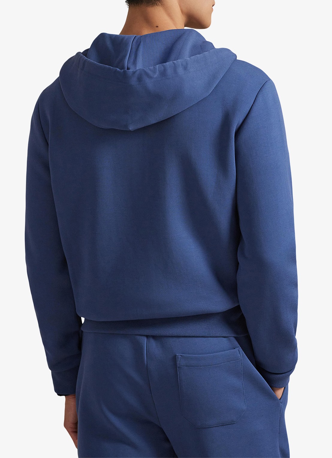 Ralph Lauren Double-knit hoodie met volledige rits - achterkant night navy
