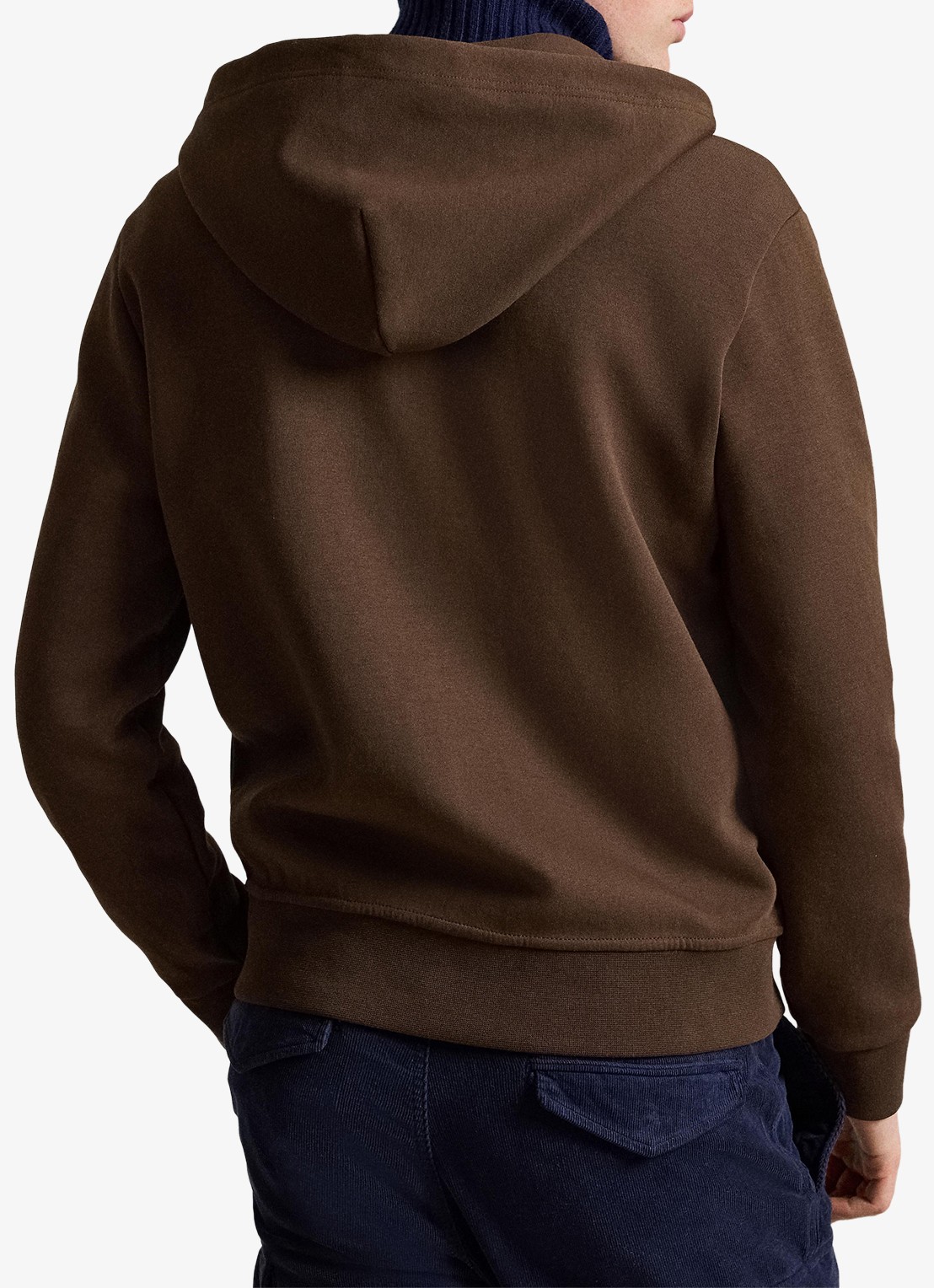 Ralph Lauren Double-knit hoodie met volledige rits - achterkant 3 nutmeg brown