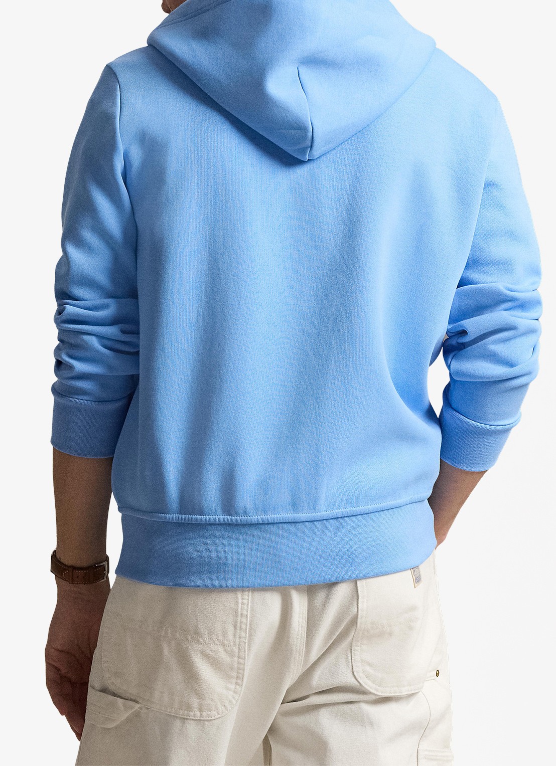 Ralph Lauren Double-knit hoodie met volledige rits - achterkant 3 chatham blue
