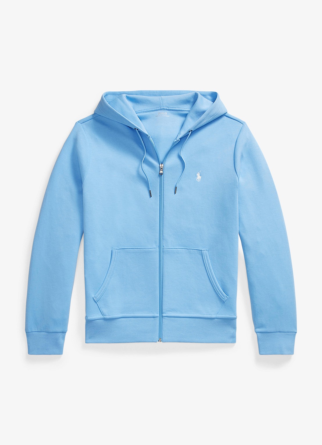 Ralph Lauren Double-knit hoodie met volledige rits - voorkant 4 chatham blue