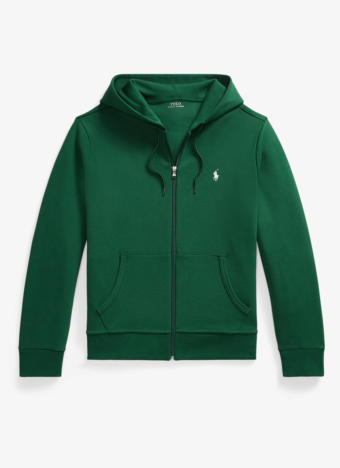 Ralph Lauren Double-knit hoodie met volledige rits - voorkant new forest