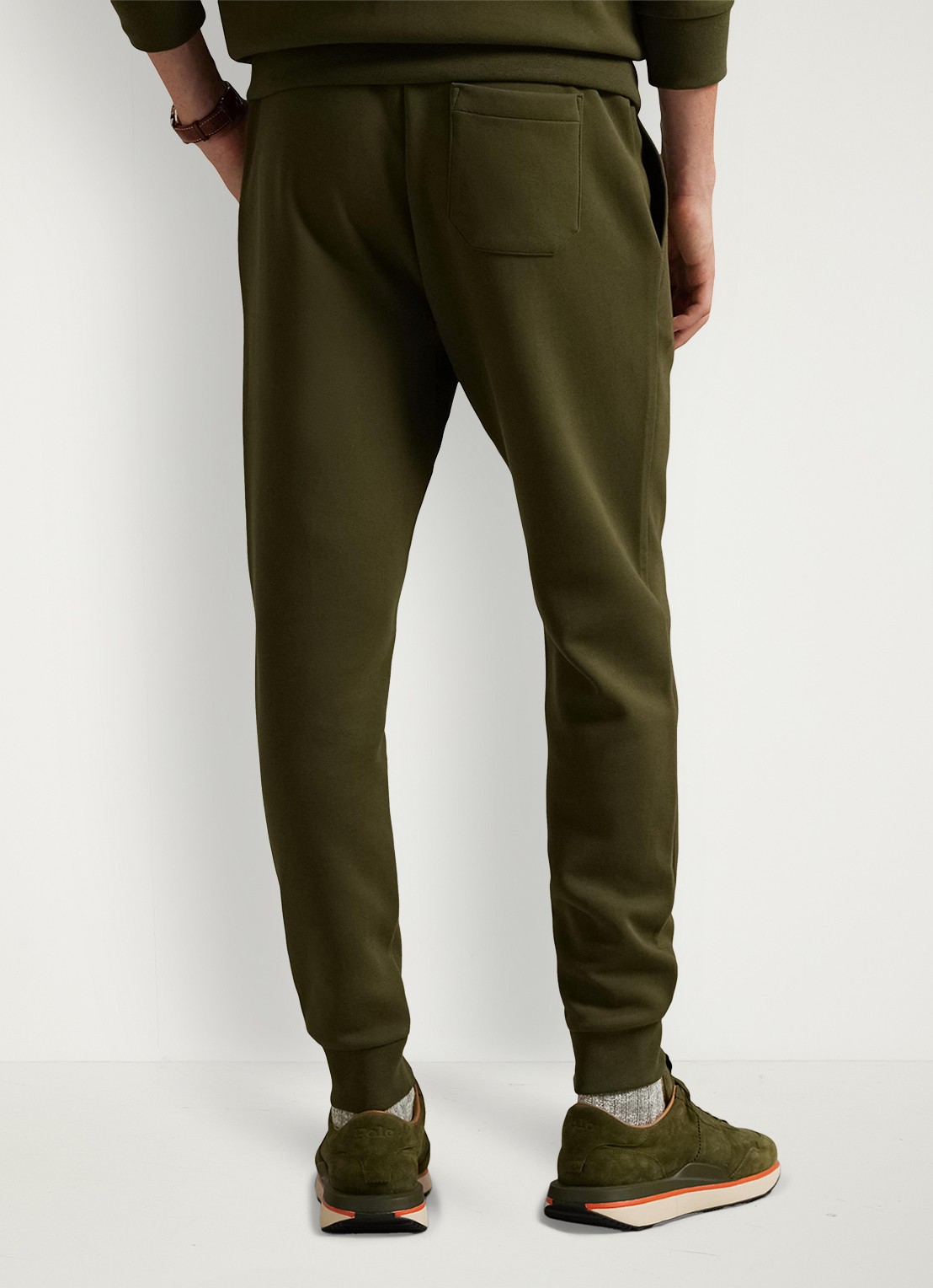 Ralph Lauren Double-knit joggingbroek - achterkant company olive / olijfgroen