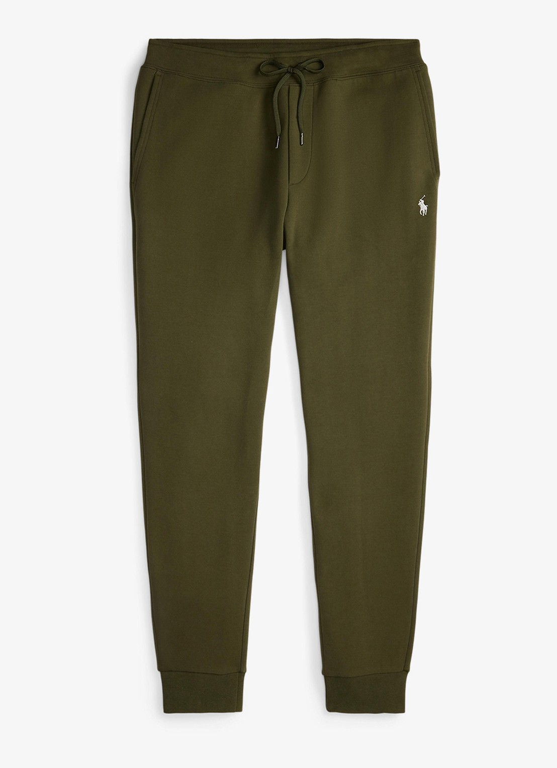 Ralph Lauren Double-knit joggingbroek - voorkant 2 company olive / olijfgroen