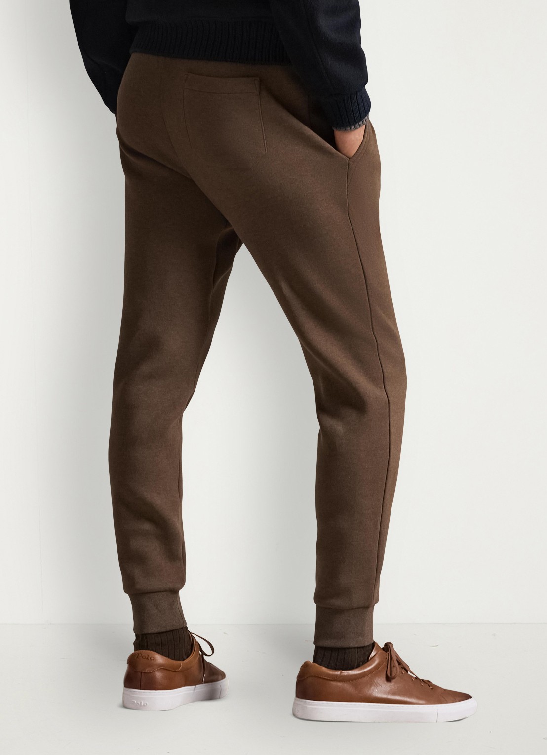 Ralph Lauren Double-knit joggingbroek - achterkant 3 nutmeg brown hearther