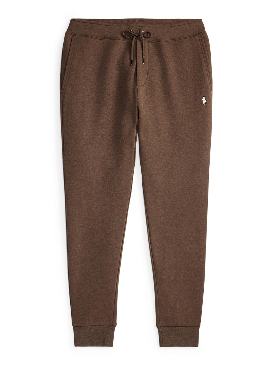 Ralph Lauren Double-knit joggingbroek - voorkant 4 nutmeg brown hearther