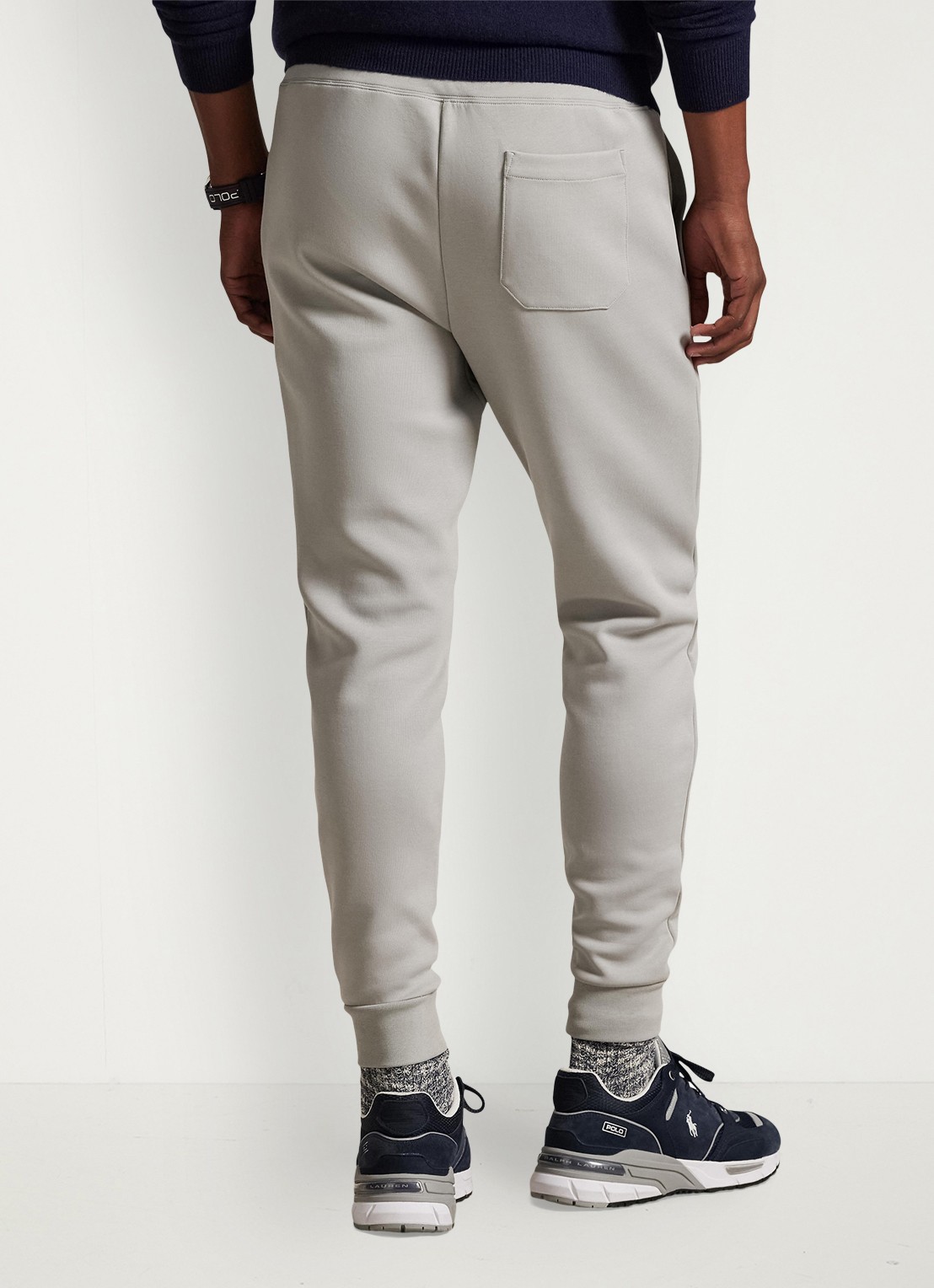 Ralph Lauren Double-knit joggingbroek - achterkant 3 soft grey