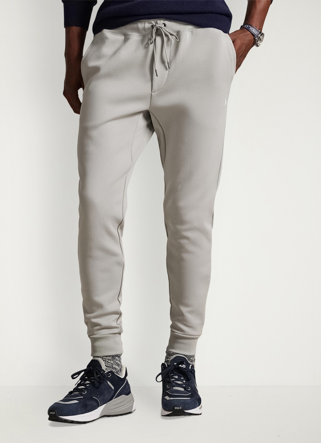 Ralph Lauren Double-knit joggingbroek - detail soft grey