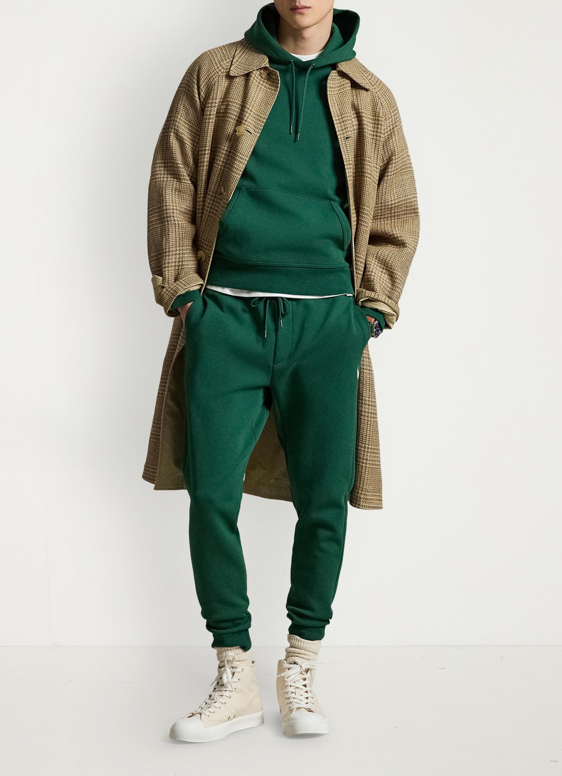 Ralph Lauren Double-knit joggingbroek - voorkant 3 new forest