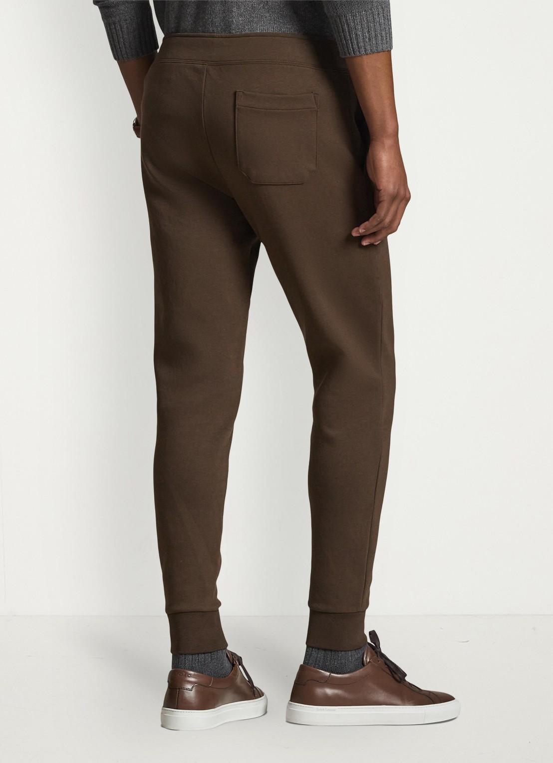 Ralph Lauren Double-knit joggingbroek - achterkant nutmeg brown