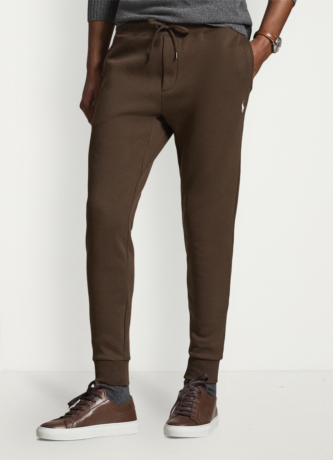 Ralph Lauren Double-knit joggingbroek - detail 4 nutmeg brown