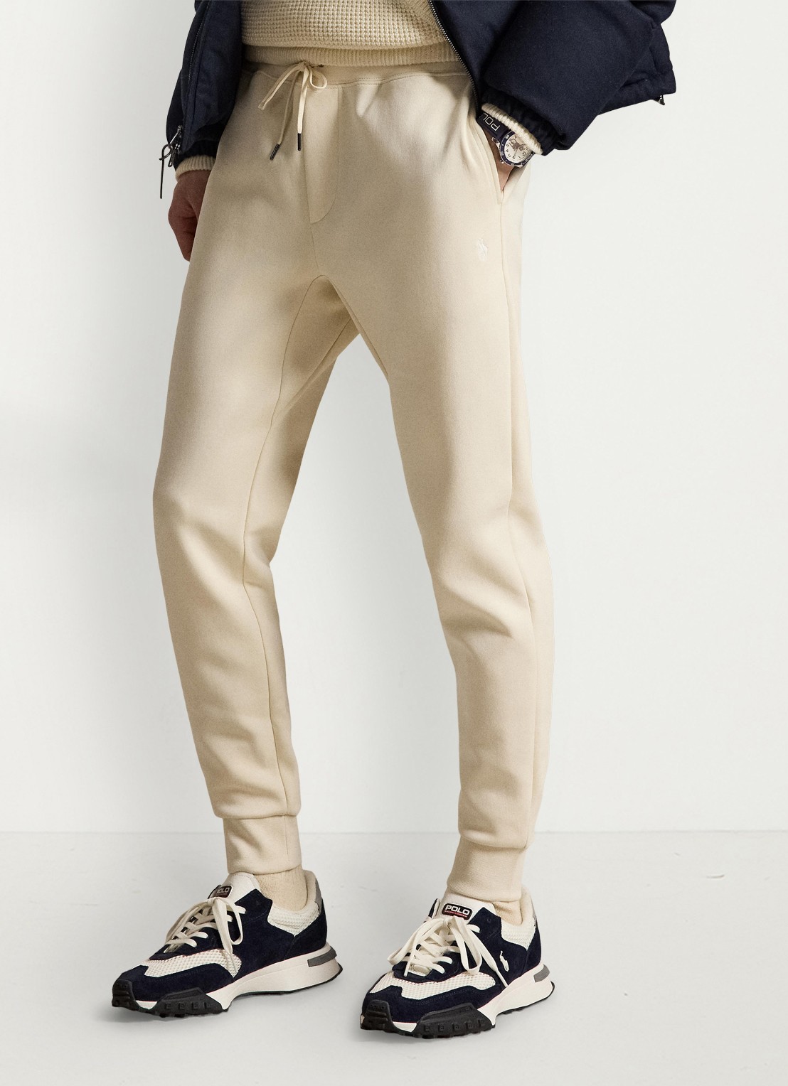 Ralph Lauren Double-knit joggingbroek - detail 4 guide cream / beige