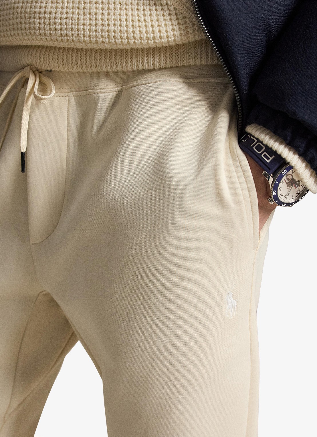 Ralph Lauren Double-knit joggingbroek - detail 5 guide cream / beige