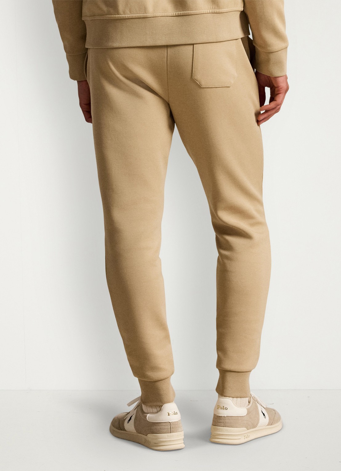 Ralph Lauren Double-knit joggingbroek - achterkant vintage khaki / khaki