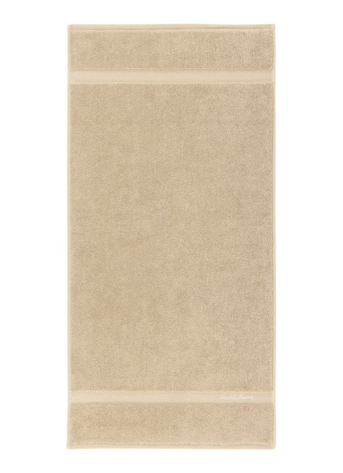 Ralph Lauren Dulaney badhanddoek - 50 x 100 cm - voorkant beige