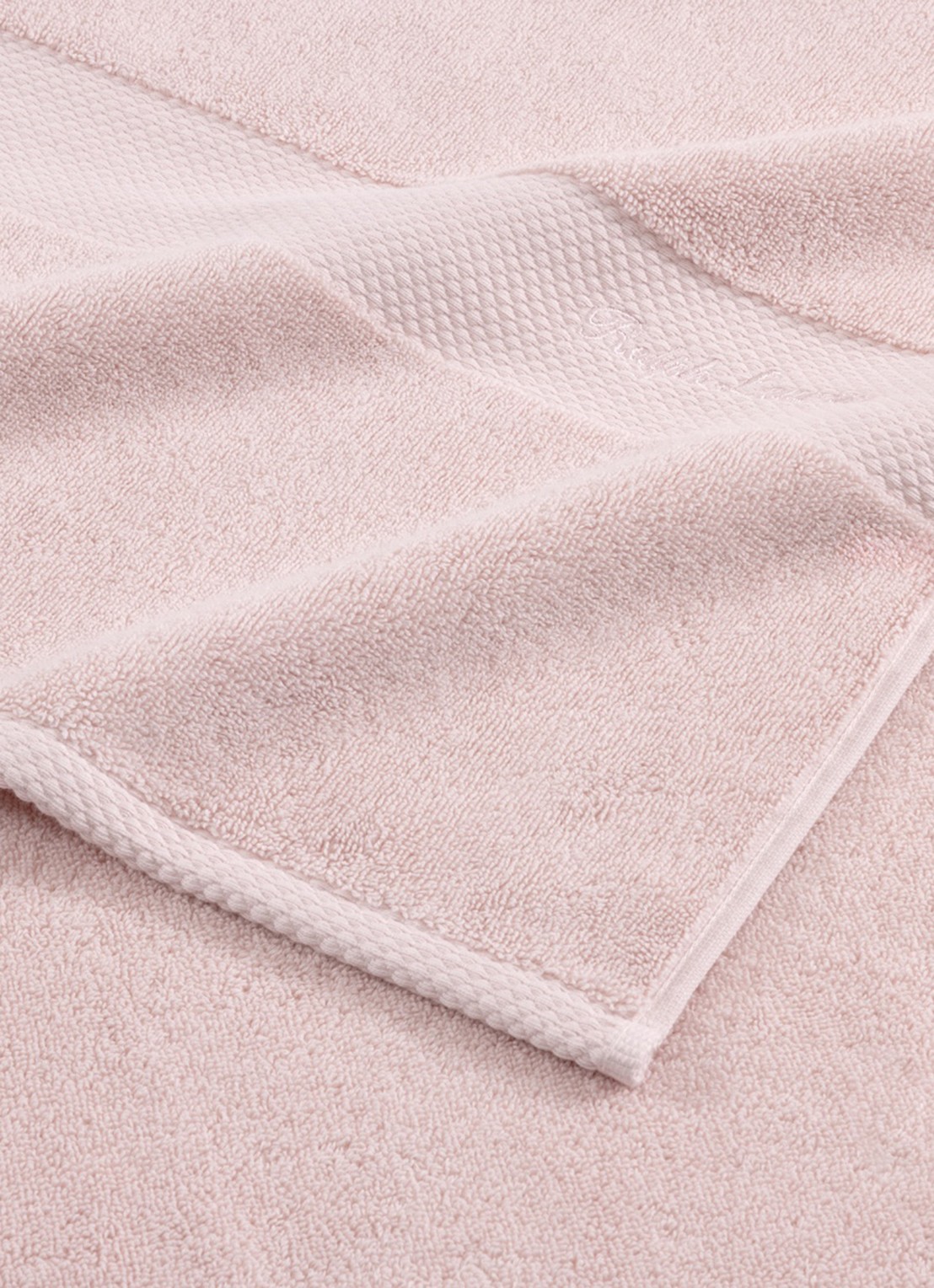 Ralph Lauren Dulaney badhanddoek - 50 x 100 cm - achterkant 3 lichtroze