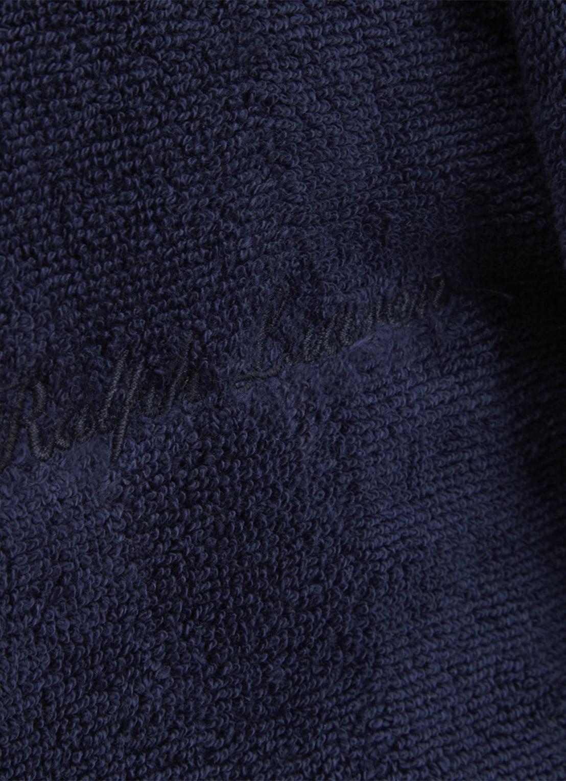 Ralph Lauren Dulaney badjas met opgestikte zakken - unisex - detail 2 donkerblauw