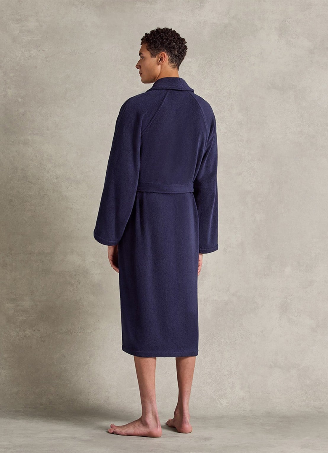 Ralph Lauren Dulaney badjas met opgestikte zakken - unisex - detail 4 donkerblauw
