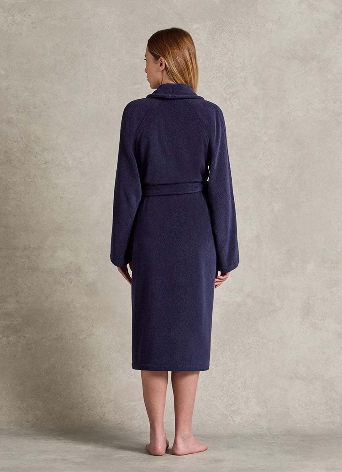 Ralph Lauren Dulaney badjas met opgestikte zakken - unisex - detail 5 donkerblauw