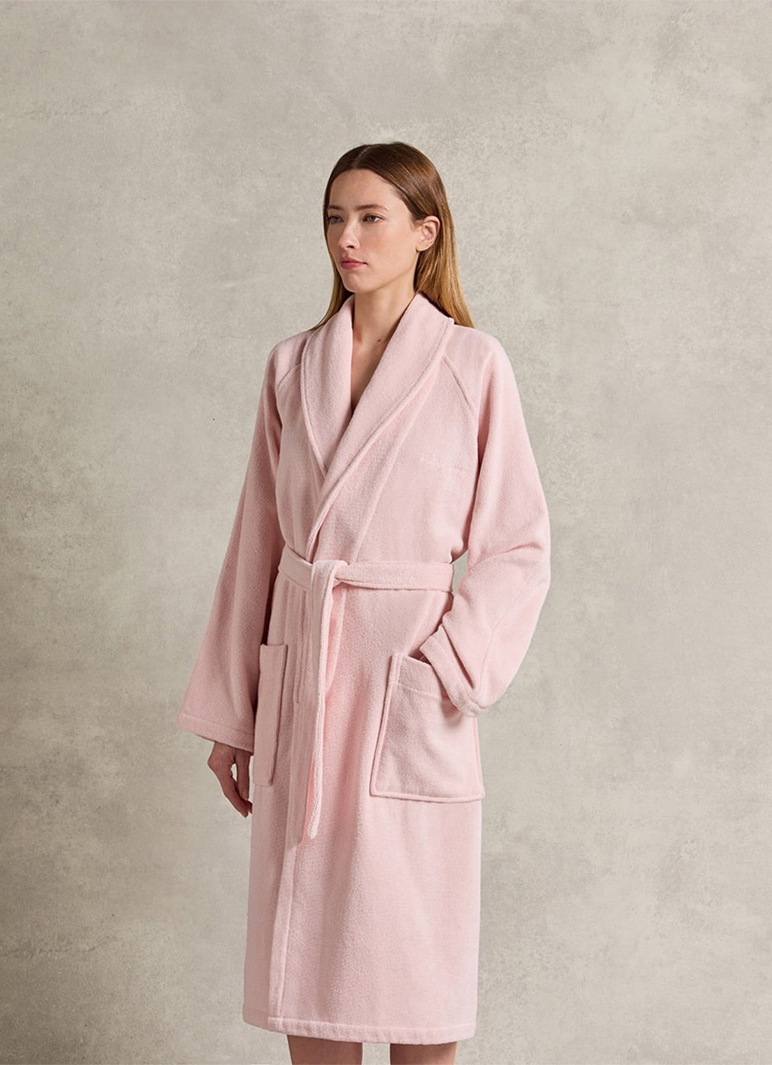 Ralph Lauren Dulaney badjas met opgestikte zakken - unisex - detail 10 lichtroze