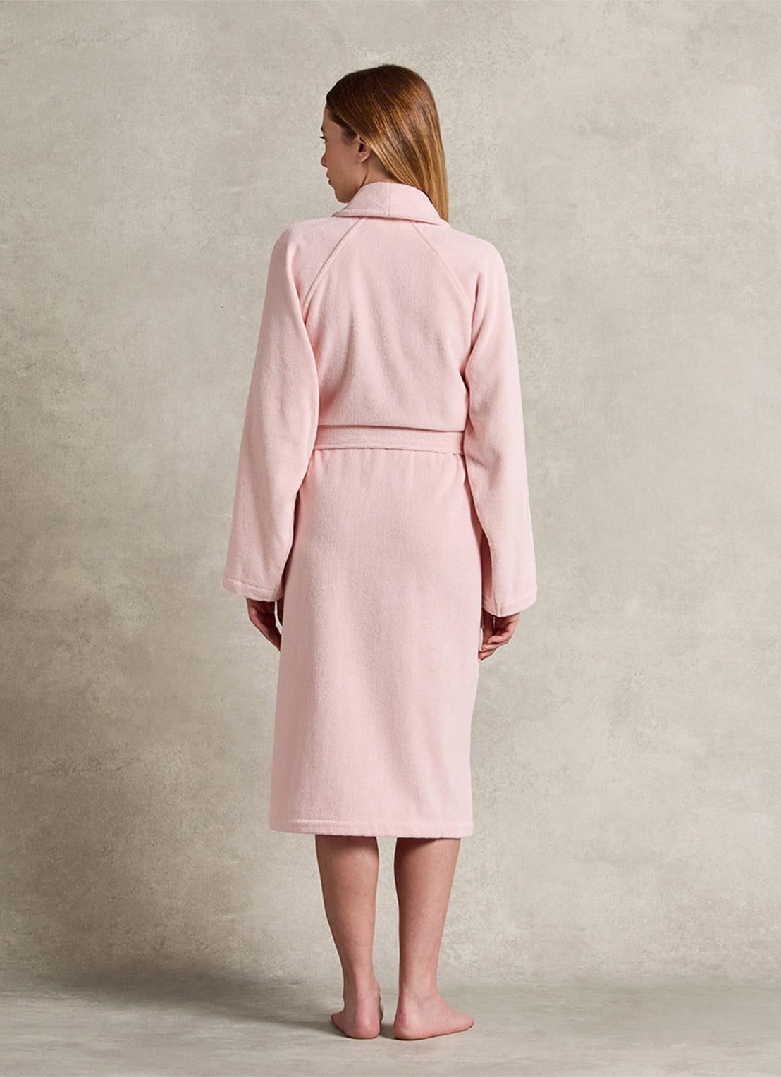 Ralph Lauren Dulaney badjas met opgestikte zakken - unisex - detail 11 lichtroze
