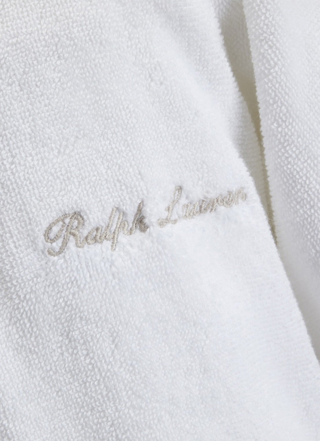 Ralph Lauren Dulaney badjas met opgestikte zakken - unisex - detail 5 wit
