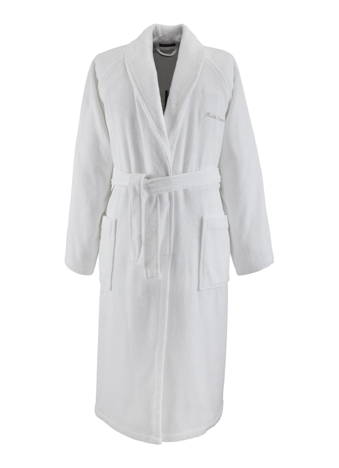 Ralph Lauren Dulaney badjas met opgestikte zakken - unisex - voorkant 2 wit