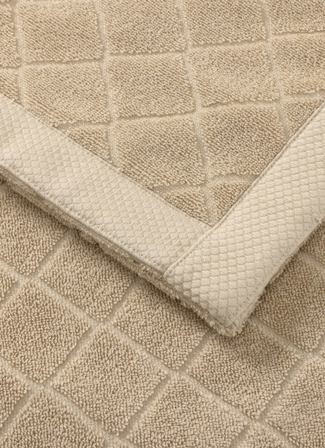 Ralph Lauren Dulaney badmat 50 x 80 cm - achterkant 3 creme