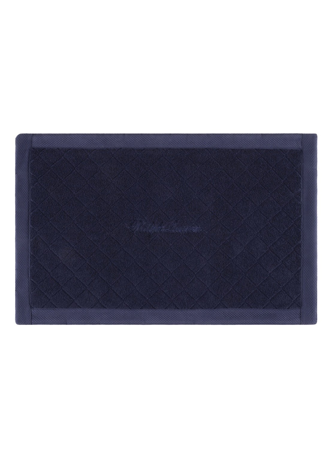 Ralph Lauren Dulaney badmat 50 x 80 cm - voorkant 2 donkerblauw