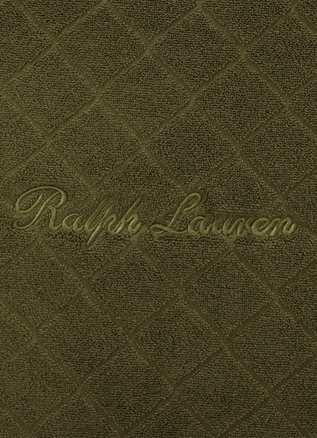 Ralph Lauren Dulaney badmat 50 x 80 cm - detail olijfgroen