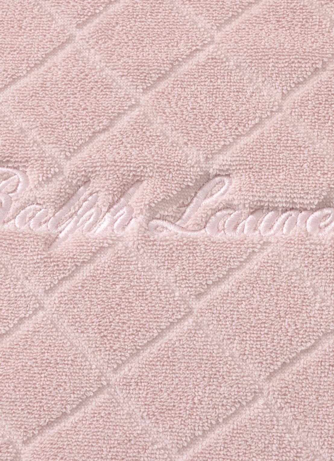 Ralph Lauren Dulaney badmat 50 x 80 cm - detail lichtblauw