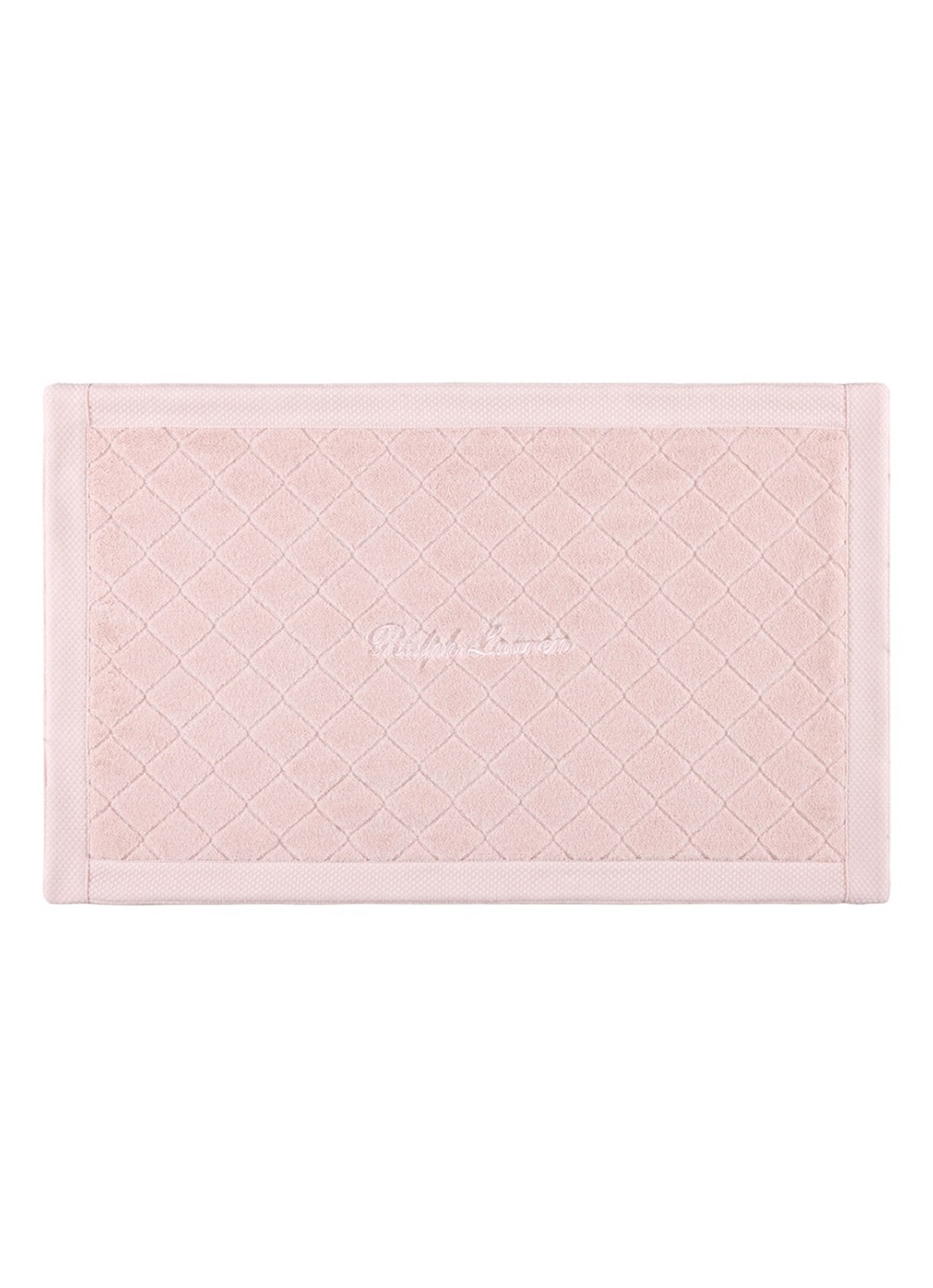 Ralph Lauren Dulaney badmat 50 x 80 cm - voorkant 3 lichtblauw