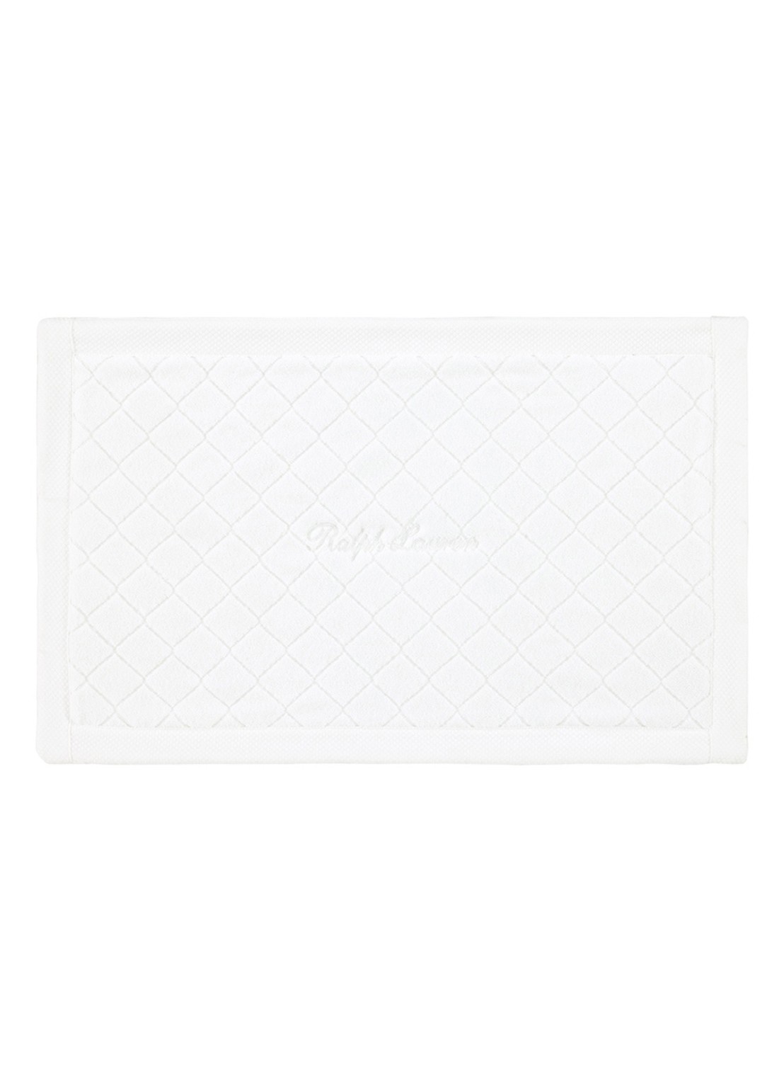 Ralph Lauren Dulaney badmat 50 x 80 cm - voorkant 3 wit
