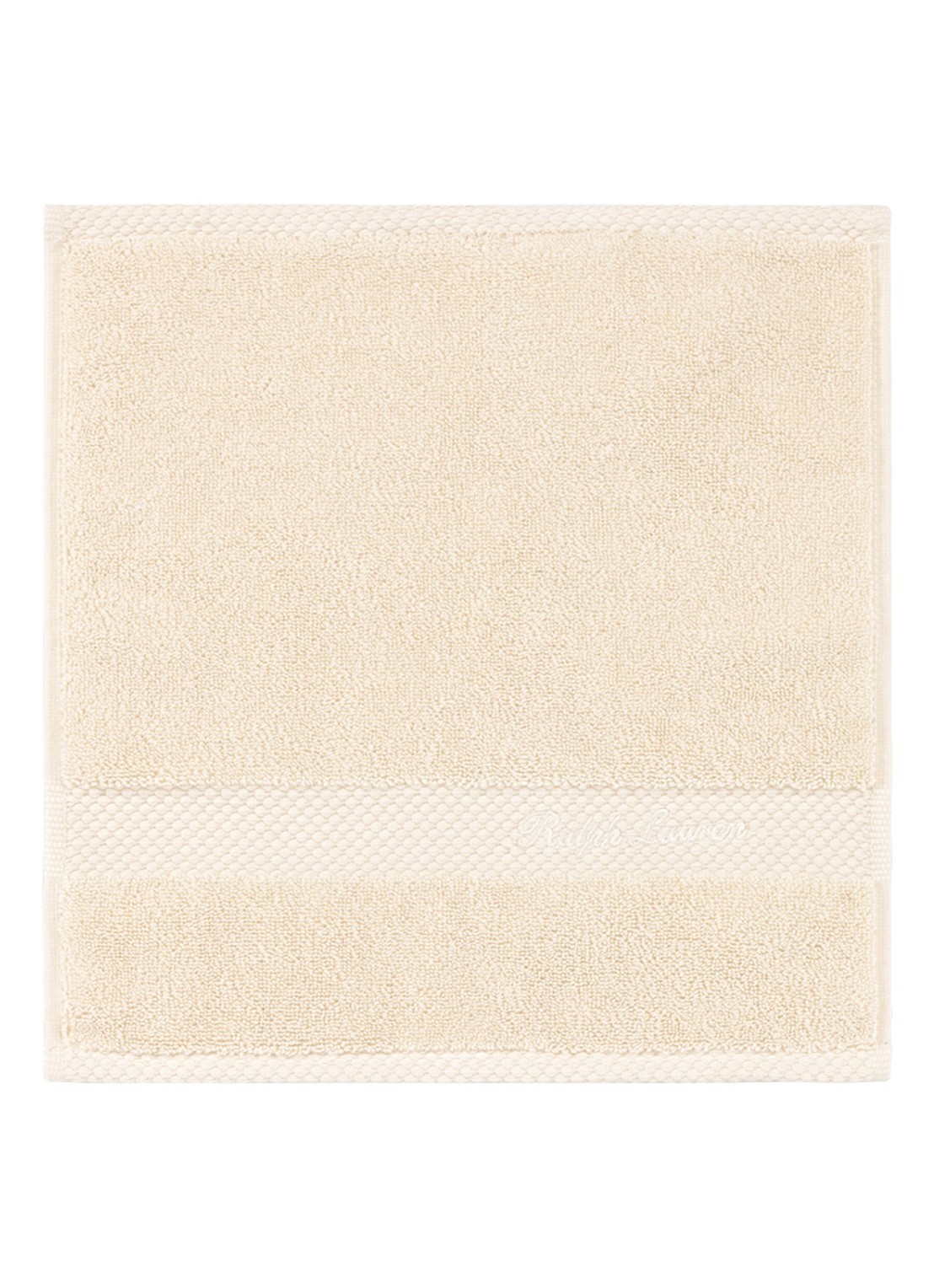 Ralph Lauren Dulaney gastendoek - 30 x 30 cm - voorkant 2 creme
