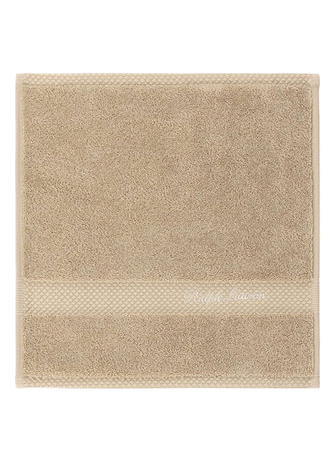 Ralph Lauren Dulaney gastendoek - 30 x 30 cm - voorkant 2 beige