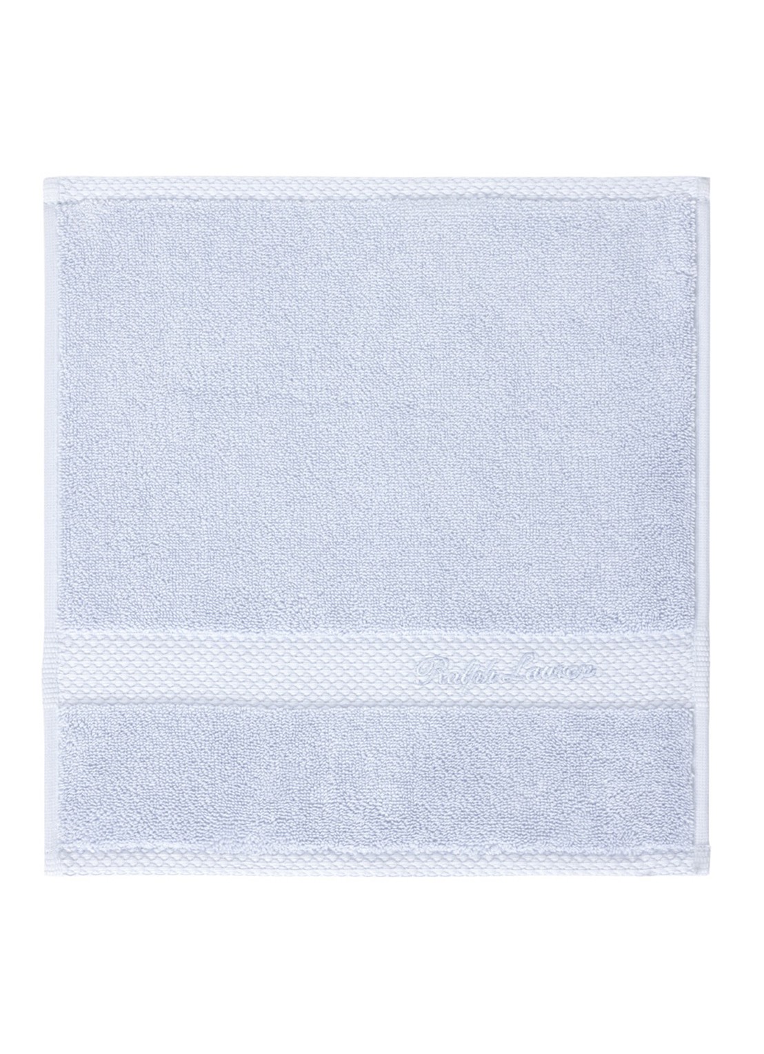 Ralph Lauren Dulaney gastendoek - 30 x 30 cm - voorkant 2 lichtblauw