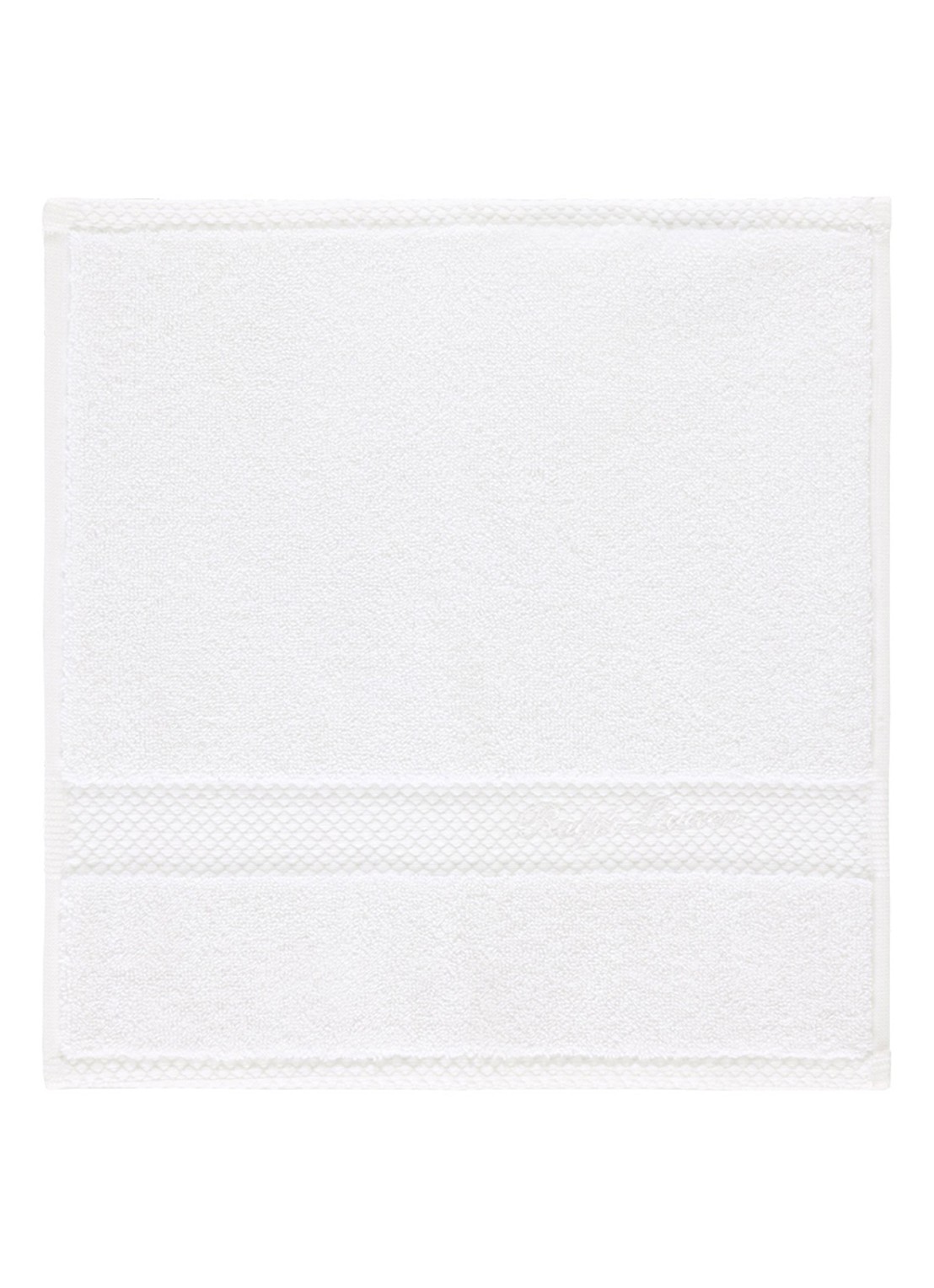 Ralph Lauren Dulaney gastendoek - 30 x 30 cm - voorkant 2 wit