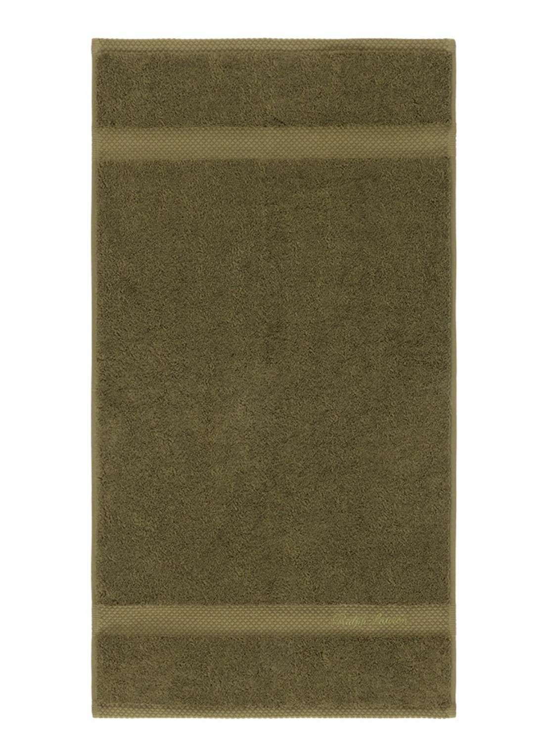 Ralph Lauren Dulaney gastendoek - 42 x 70 cm - voorkant 3 olijfgroen
