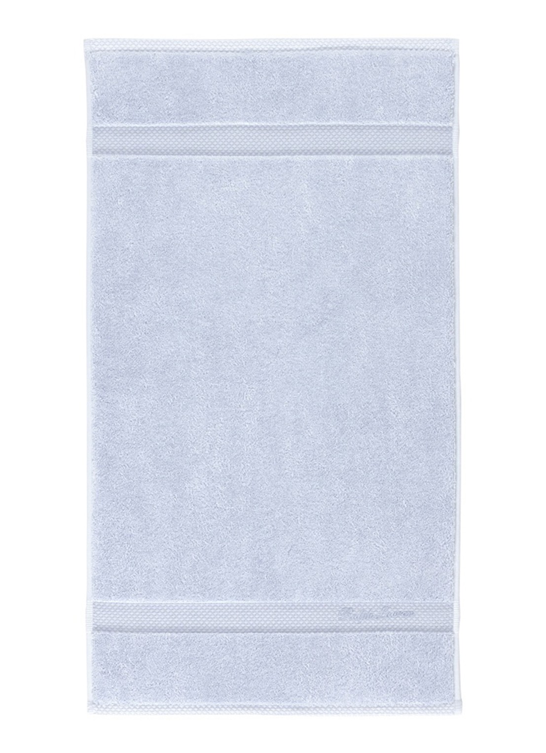Ralph Lauren Dulaney gastendoek - 42 x 70 cm - voorkant 3 lichtblauw